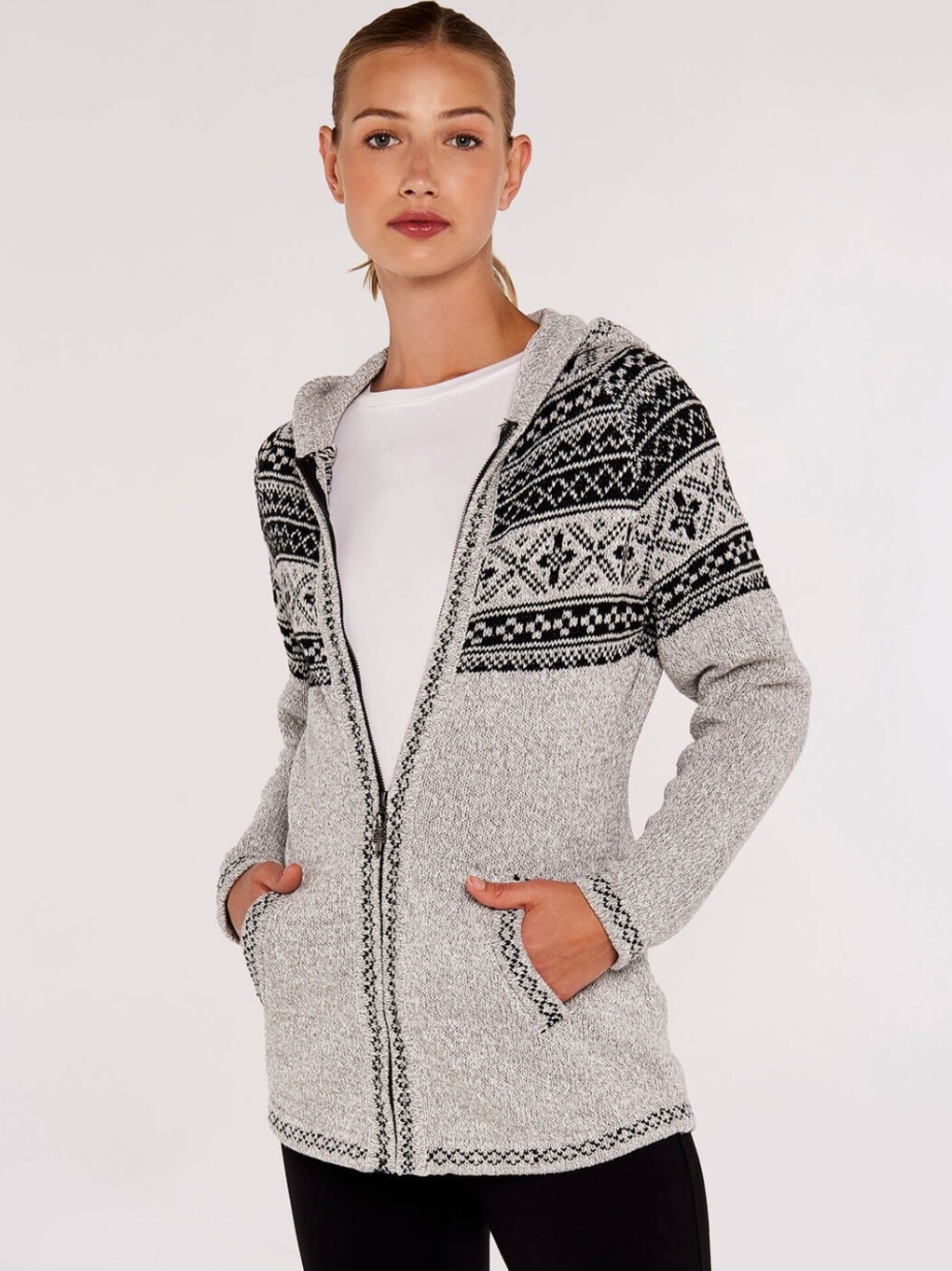 Triple Soul Five Wool Blend Sweater Zip Up Hoodie Cozy XS